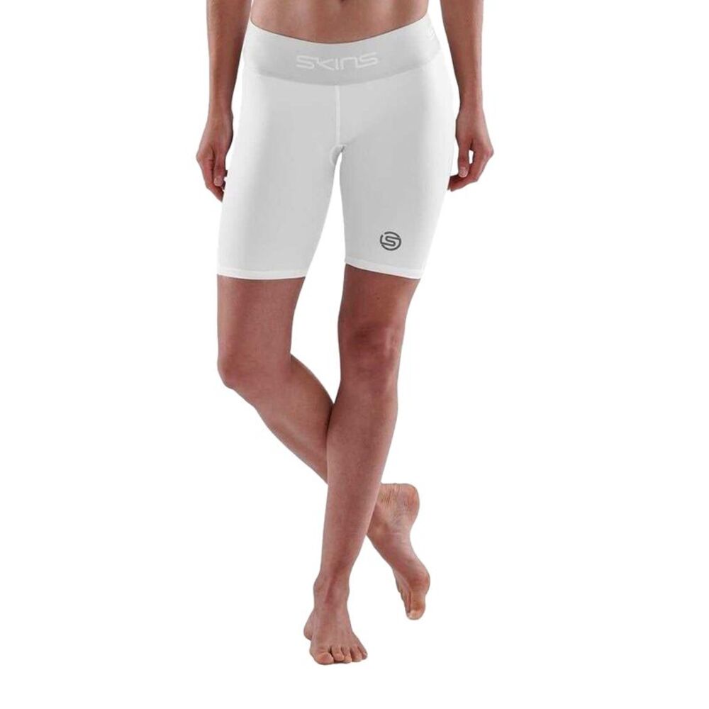Skins Womens/Ladies Series-1 Skinny Athletic Compression Shorts / White
